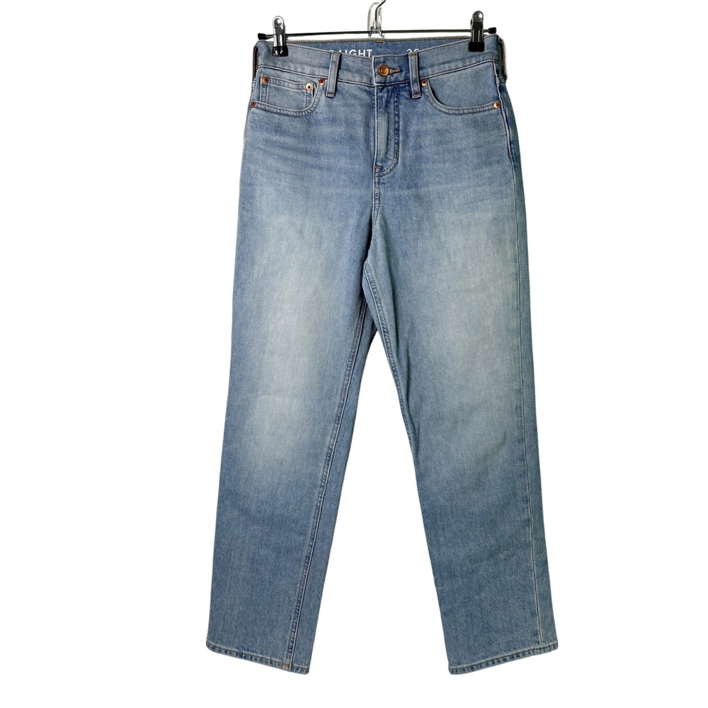 J Crew Straight Leg Jeans Womens 25 Blue Candiani Denim Organic CottonBA656